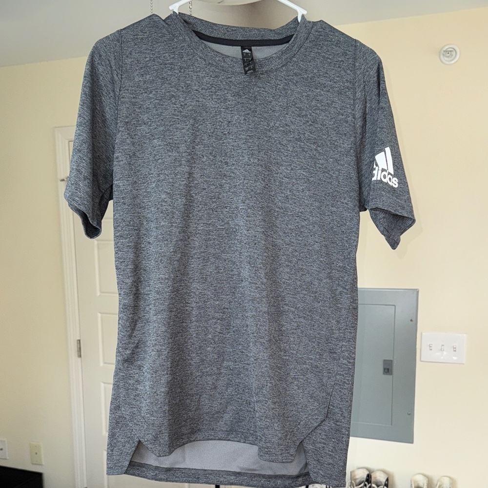 Adidas Men's Heather Gray Short Sleeve Tee